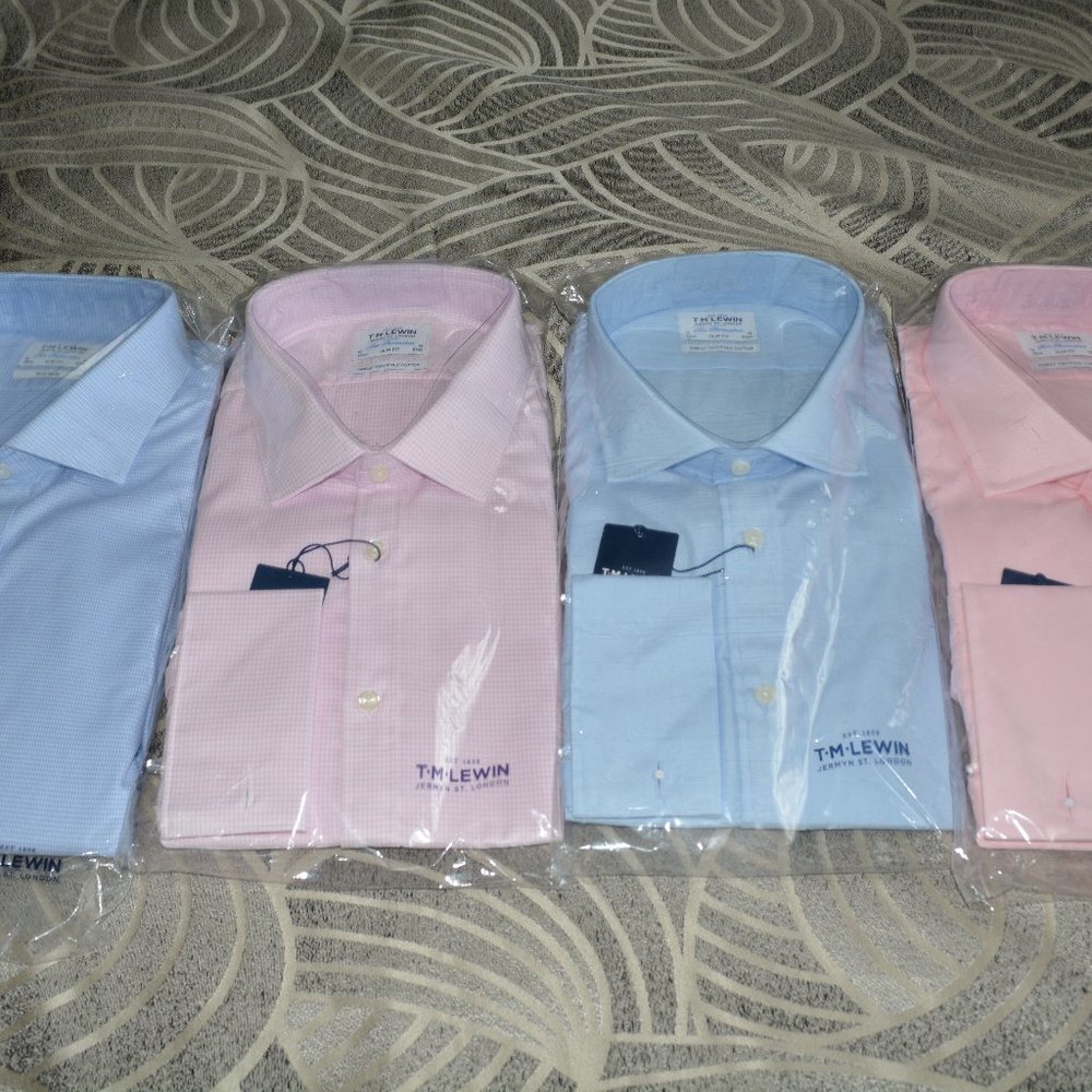 TM Lewin Cutaway Collar Shirts 19 38 New